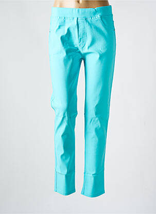 Pantalon slim poches taille haute bleu CHRISTY femme