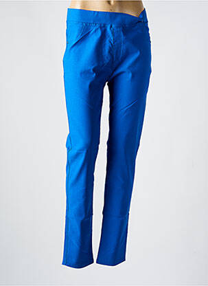 Pantalon slim taille élastique bleu CHRISTY femme