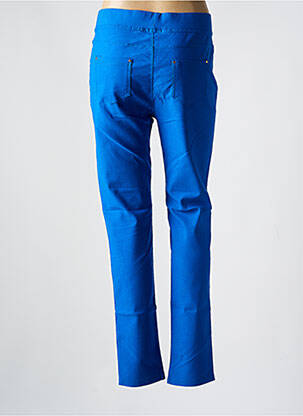 Pantalon slim taille élastique bleu CHRISTY femme
