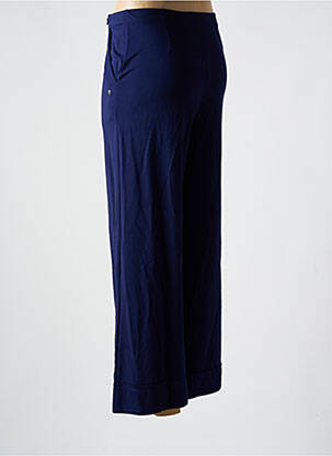 Pantalon droit fermeture zippée sous rabat avec crochet bleu SURKANA femme