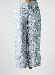 Pantalon 7/8 fermeture zippée sous rabat boutonné bleu TIFFOSI femme