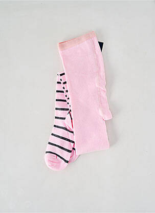 Collants imprimé rayures rose COUDEMAIL fille