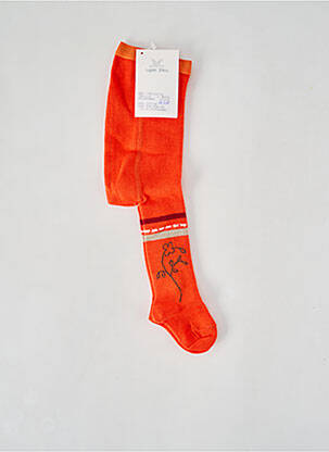 Collants imprimé fantaisie orange LAPIN BLEU fille