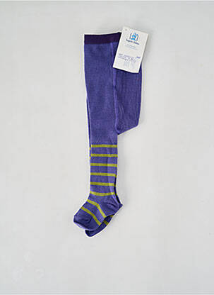 Collants imprimé rayures violet LAPIN BLEU fille