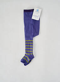 Collants imprimé rayures violet LAPIN BLEU fille