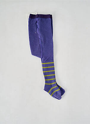 Collants imprimé rayures violet LAPIN BLEU fille