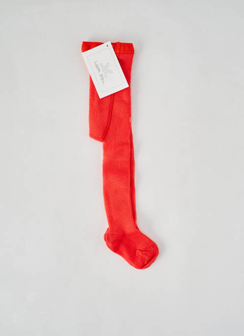 Collants orange LAPIN BLEU pour fille