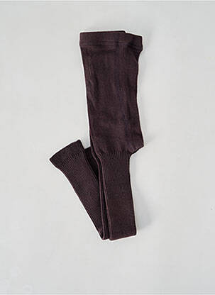 Collants stretch marron COUDEMAIL fille
