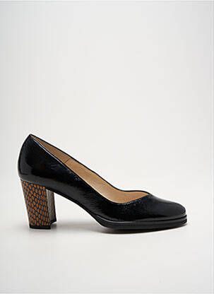 Escarpins tissage satiné talon de 7 à 9cm noir GADEA femme