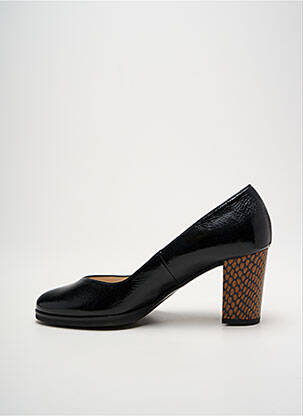 Escarpins tissage satiné talon de 7 à 9cm noir GADEA femme