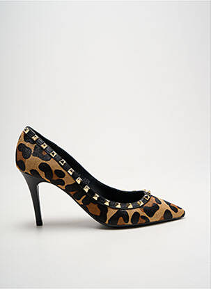 Escarpins tissage satiné talon de 7 à 9cm noir ADIGE femme