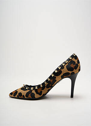 Escarpins tissage satiné talon de 7 à 9cm noir ADIGE femme