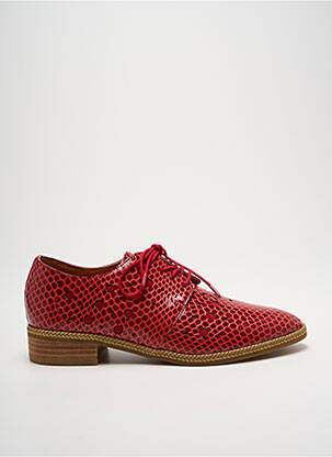 Derbies impression talon plat jusqu'à 3cm rouge MAM'ZELLE femme