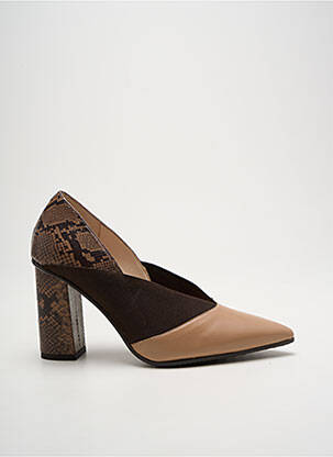 Escarpins talon bottier talon de 7 à 9cm marron LODI femme