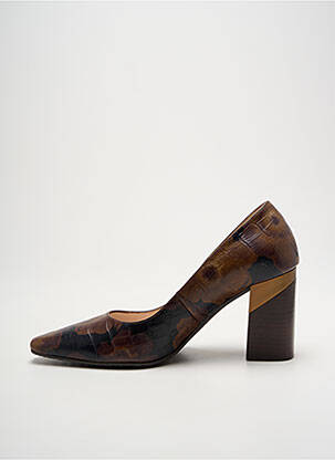 Escarpins tissage satiné talon de 7 à 9cm noir LODI femme