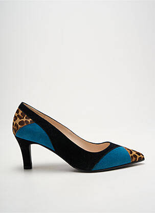 Escarpins nubuck talon de 4 à 6cm bleu LODI femme