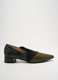 Mocassins tissage satiné talon plat jusqu'à 3cm vert LODI femme