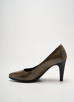 Escarpins matière lisse talon de 7 à 9cm marron KARSTON femme