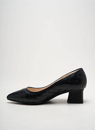 Escarpins tissage satiné talon de 4 à 6cm noir LODI femme