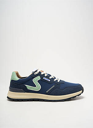 Baskets semelle amovible bout rond bleu SCHOTT homme