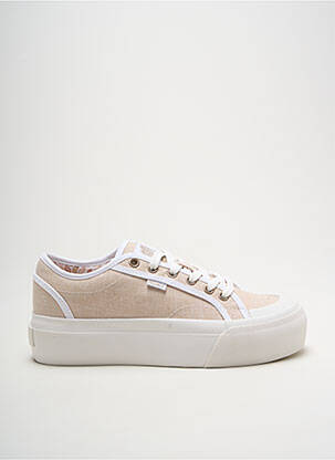 Baskets plateforme talon plat jusqu'à 3cm beige ROXY femme