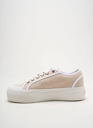 Baskets plateforme talon plat jusqu'à 3cm beige ROXY femme