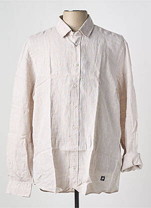 Chemise manches longues coupe droite beige DANIEL HECHTER homme