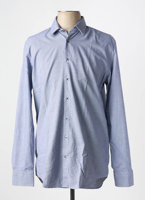 Chemise manches longues bleu DANIEL HECHTER pour homme