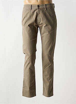 Pantalon slim stretch taille normale marron LCDN homme