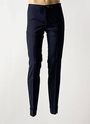 Pantalon slim tissage popeline taille normale bleu REDA homme