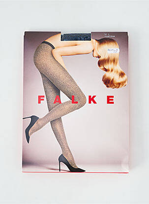 Collants imprimé fantaisie bleu FALKE femme
