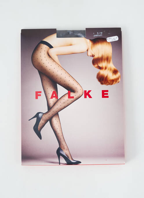 Collants imprimé pois gris FALKE femme