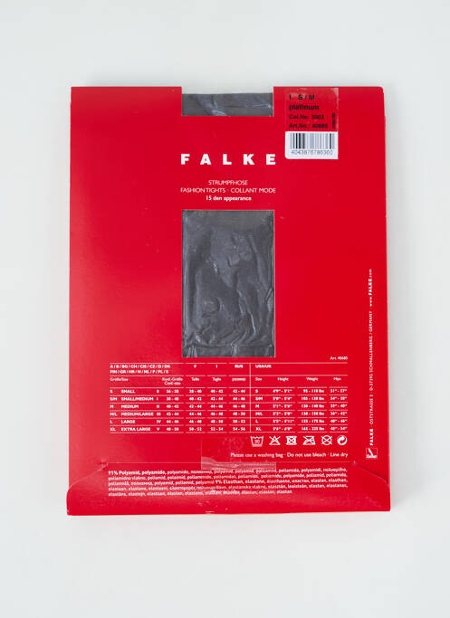 Collants imprimé pois gris FALKE femme