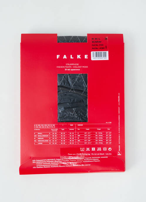 Collants argent FALKE femme
