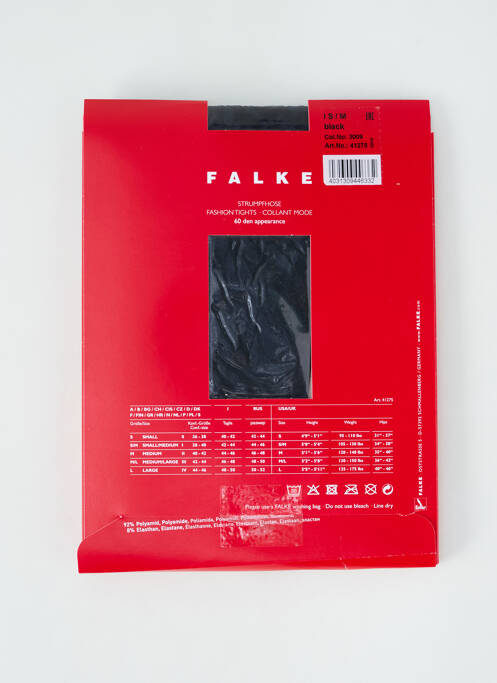 Collants imprimé fantaisie noir FALKE femme