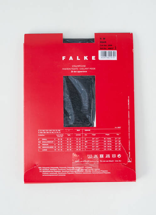 Collants imprimé fantaisie noir FALKE femme