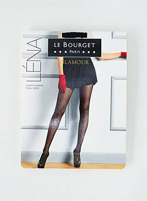 Collants imprimé fantaisie noir LE BOURGET femme