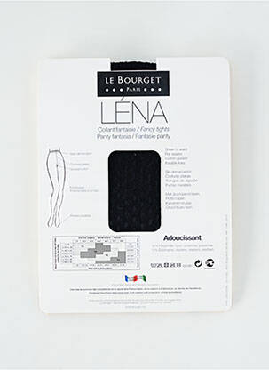 Collants imprimé fantaisie noir LE BOURGET femme
