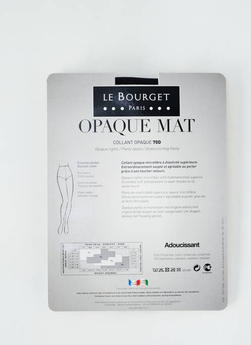 Collants noir LE BOURGET pour femme