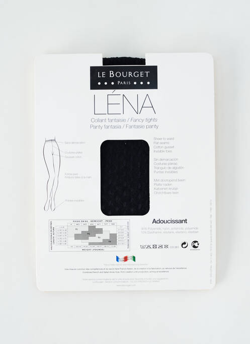 Collants noir LE BOURGET pour femme