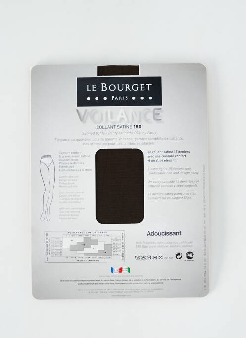 Collants marron LE BOURGET pour femme