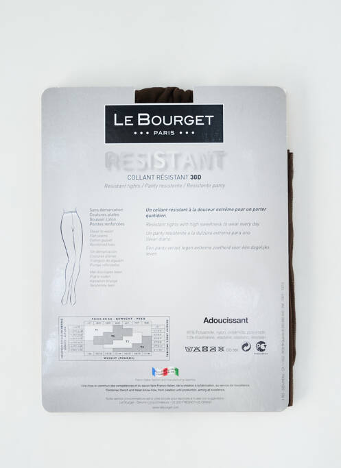 Collants marron LE BOURGET pour femme