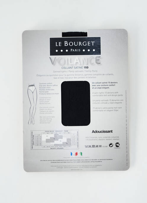 Collants noir LE BOURGET pour femme