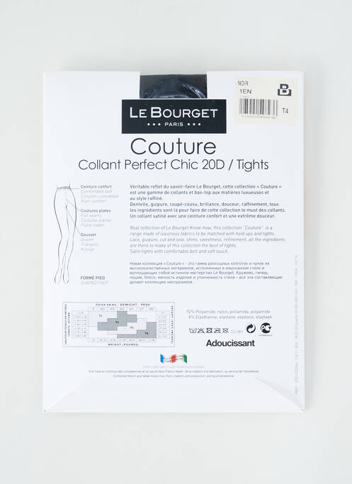 Collants noir LE BOURGET pour femme