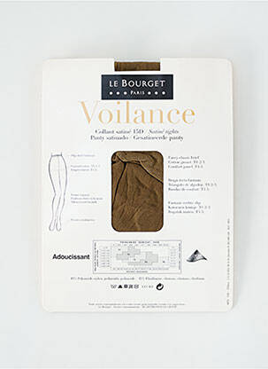 Collants légère et transparente marron LE BOURGET femme