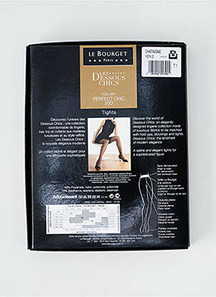 Collants stretch marron LE BOURGET femme