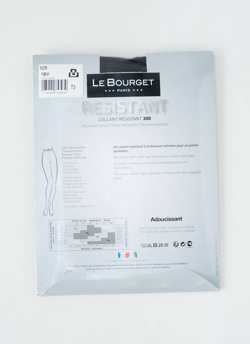 Collants noir LE BOURGET pour femme