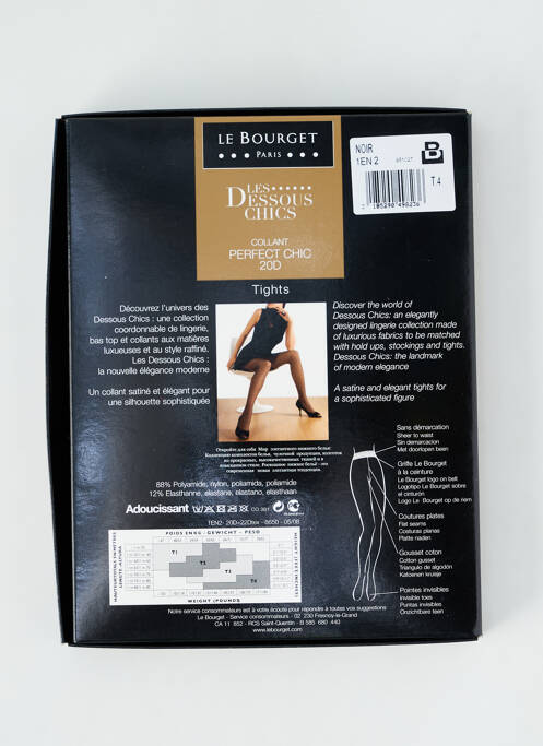 Collants noir LE BOURGET pour femme