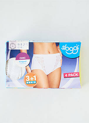 Shorty finition dentelle blanc SLOGGI femme