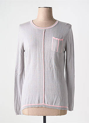 Pull coupe cintrée manches longues gris ZINZO femme